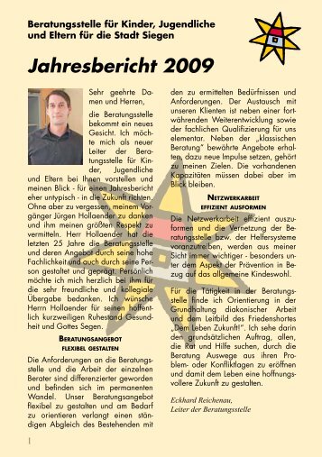 Jahresbericht 2009 - Evangelische Jugendhilfe Friedenshort