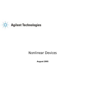 Nonlinear Devices - Agilent Technologies