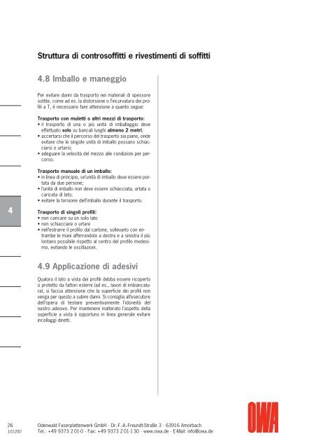 Istruzioni di posa Workbook - OWA