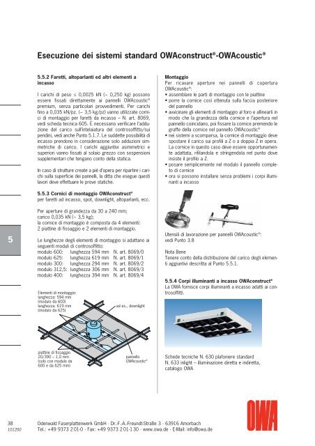 Istruzioni di posa Workbook - OWA