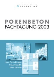 Porenbeton Fachtagung 2003 - BV Porenbeton