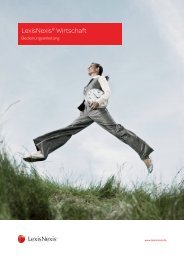 Bedienungsanleitung LexisNexis ® Wirtschaft - LexisNexis GmbH