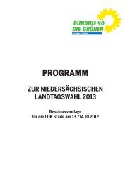 Programmentwurf - Bündnis 90/Die Grünen Landesverband ...