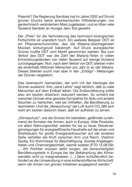 Dr. Wolfgang Thüne und Peter Helmes Die grüne Gefahr Der