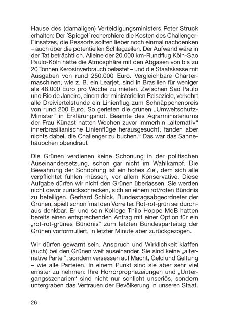 Dr. Wolfgang Thüne und Peter Helmes Die grüne Gefahr Der