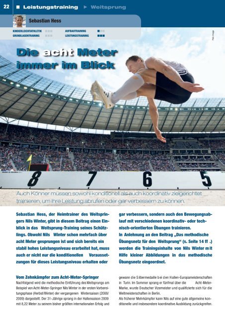 Acht fuss vertikaler sprung