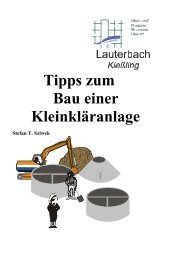 Tipps zum Bau einer Kleinkläranlage - Lauterbach-Kießling GmbH