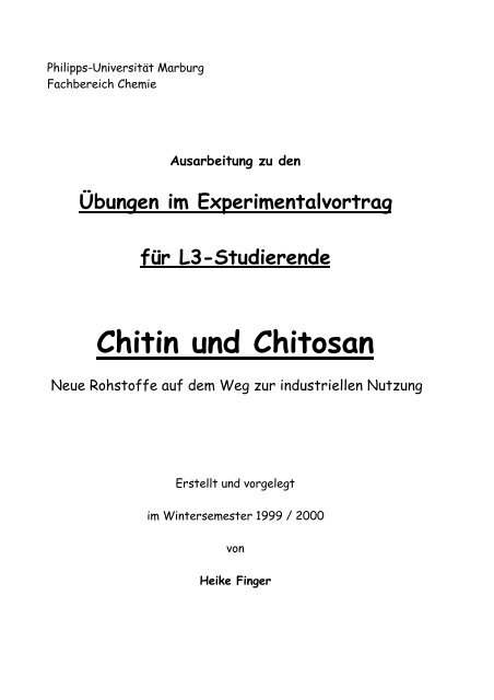 Chitin und Chitosan - ChidS