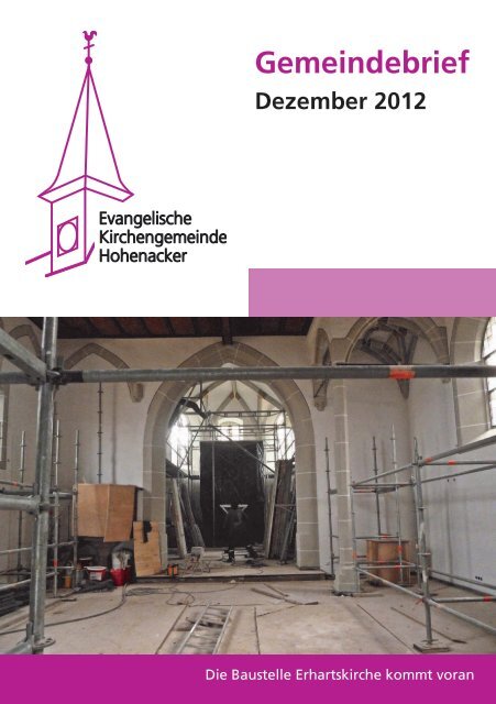 Gemeindebrief 12/2012 - Evangelische Kirchengemeinde Hohenacker