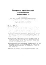 ¨Ubungen zu Algorithmen und Datenstrukturen Aufgabenblatt 10