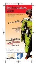 Theater- Musik Festival Zwölftes - StuStaCulum