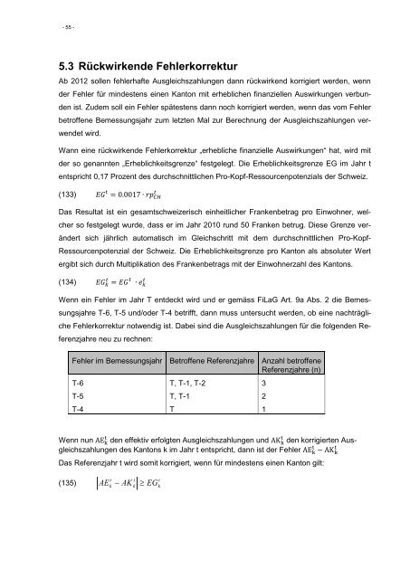 Technischer Bericht für die Vierjahresperiode 2012–15 - Eidg ...