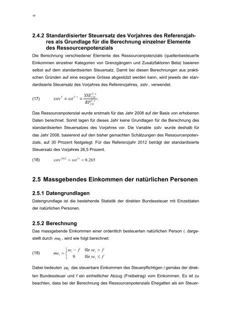 Technischer Bericht für die Vierjahresperiode 2012–15 - Eidg ...