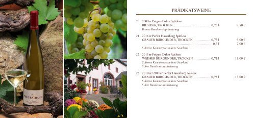 Weinpreisliste - Petgen Dahm