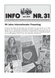 Info 31, Mai 2010 - Archiv der deutschen Frauenbewegung