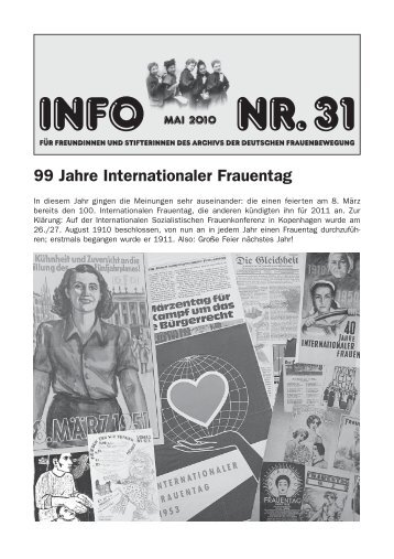 Info 31, Mai 2010 - Archiv der deutschen Frauenbewegung