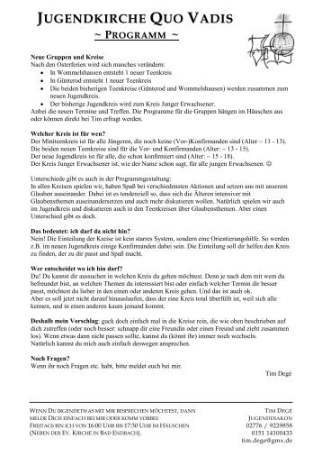 Bericht als PDF-Dokument - Jugendkirche Quo Vadis