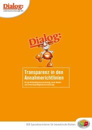 Annahmerichtlinien Transparenzkompendium - Dialog ...