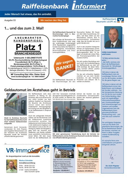 Ausgabe 3 - Raiffeisenbank Neumarkt i. d. OPf. eG