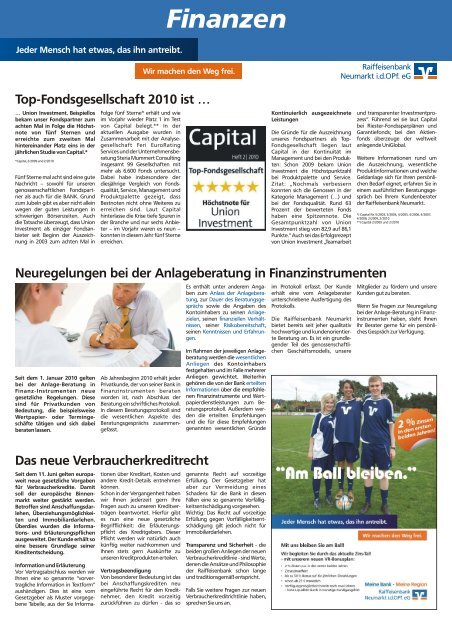 Ausgabe 3 - Raiffeisenbank Neumarkt i. d. OPf. eG