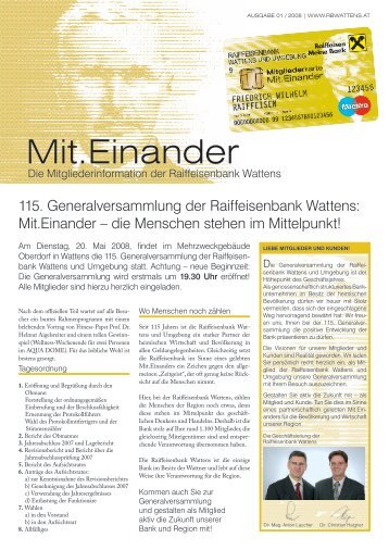 Ausgabe 01/2008 - Tirol