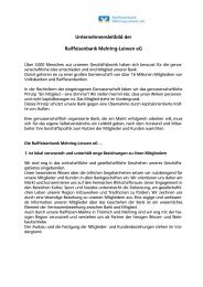 Geschäftsbericht 2012 - Raiffeisenbank Mehring-Leiwen eG