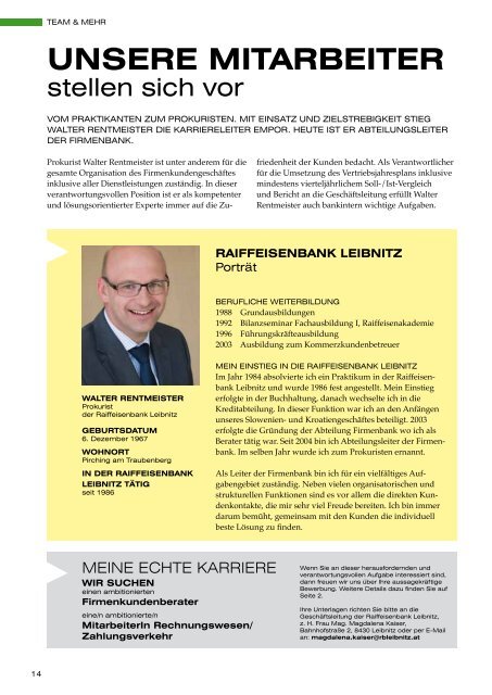 Ausgabe 06-11 (pdf) - Raiffeisenbank Leibnitz