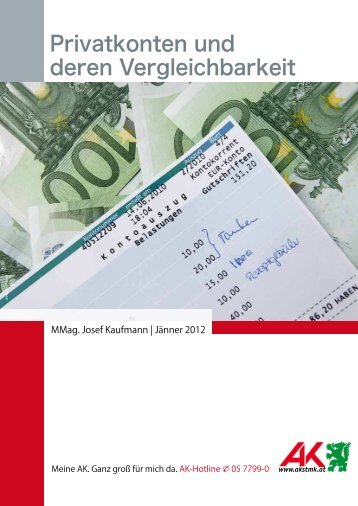 Privatkonten und ihre Vergleichbarkeit“ (pdf - 9 MB) - Arbeiterkammer