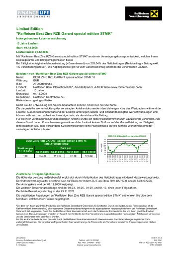 Raiffeisen Best Zins RZB Garant special edition STMK - hyperCMS