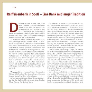 Raifieisenbank in Sooß – Eine Bank mit langer Tradition