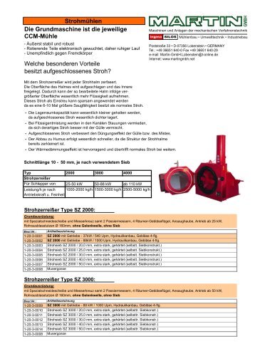 Strohmühlen Die Grundmaschine ist die jeweilige CCM ... - Silobau