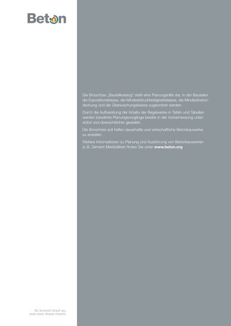 Bauteilkatalog - Planungshilfe für dauerhafte Betonbauteile