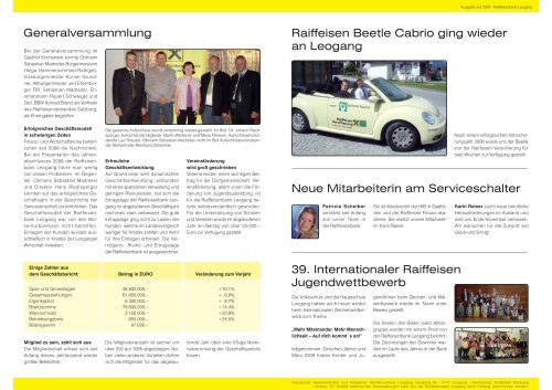 Ausgabe Juli 2009 - Raiffeisenbank Leogang