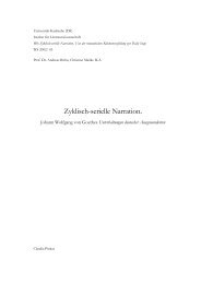 Zyklisch-serielle Narration. Johann Wolfgang von Goethes