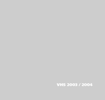 VHS 2003 / 2004 - Stadt Solingen