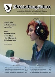 Die Zeit läuft im Radio schneller als im - Związek Stowarzyszeń ...