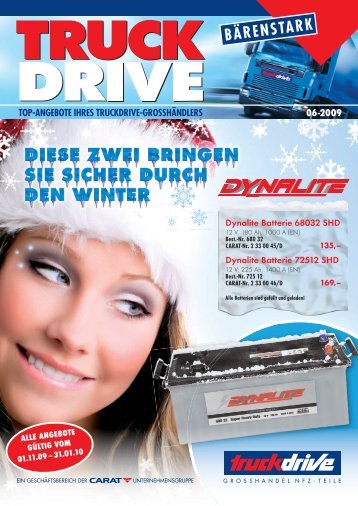 Dynalite Batterie 68032 SHD Dynalite Batterie ... - CARAT Gruppe