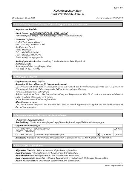 Datenblatt - Autoteile Walter Schork GmbH