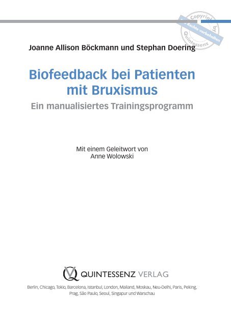 Biofeedback bei Bruxismus-Patienten - Quintessenz Verlag, Berlin