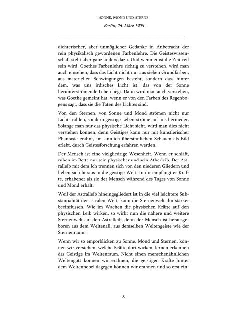 Sonne, Mond und Sterne - Rudolf Steiner Online Archiv