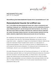 Maiensässhotel Guarda Val eröffnet neu