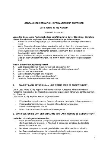 Generique lasilix furosemide