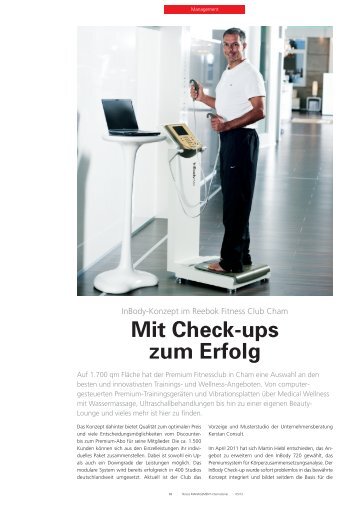 Mit Check-ups zum Erfolg - InBody