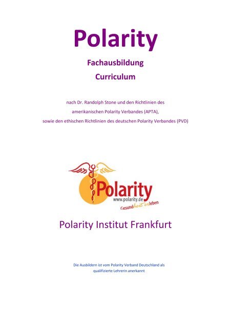 Curriculum Fachausbildung - Polarity Institut Frankfurt