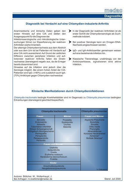 Chlamydien-induzierte Arthritis