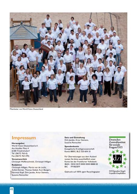 Jahresbericht 2009 - World Vision