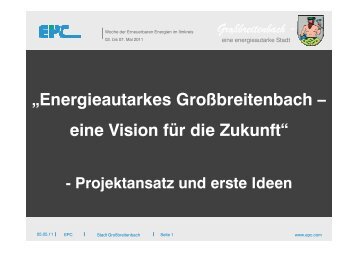 „Energieautarkes Großbreitenbach – eine Vision für die Zukunft“