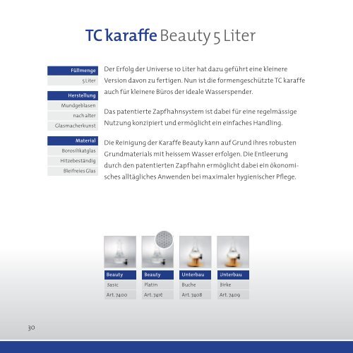 TC karaffe - TC energy design