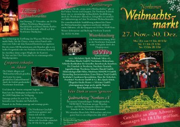 Eröffnung des Weihnachtsmarktes Vorweihnachtliche Stadtführungen