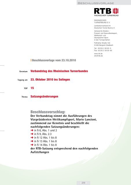 34. RTB-Verbandstag